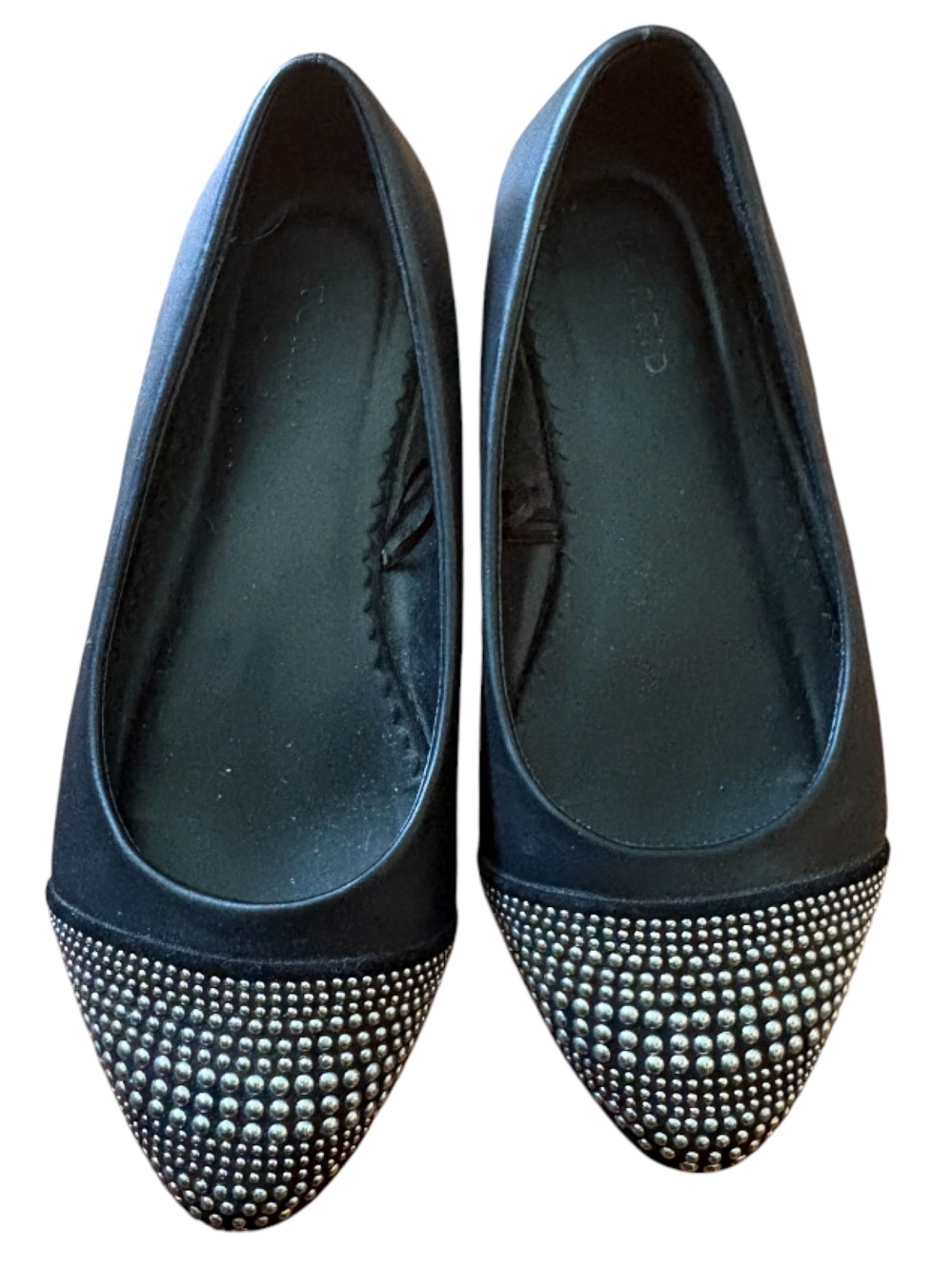 Torrid Studded Pointed Toe Flat black size (WW)